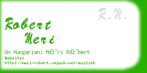 robert meri business card